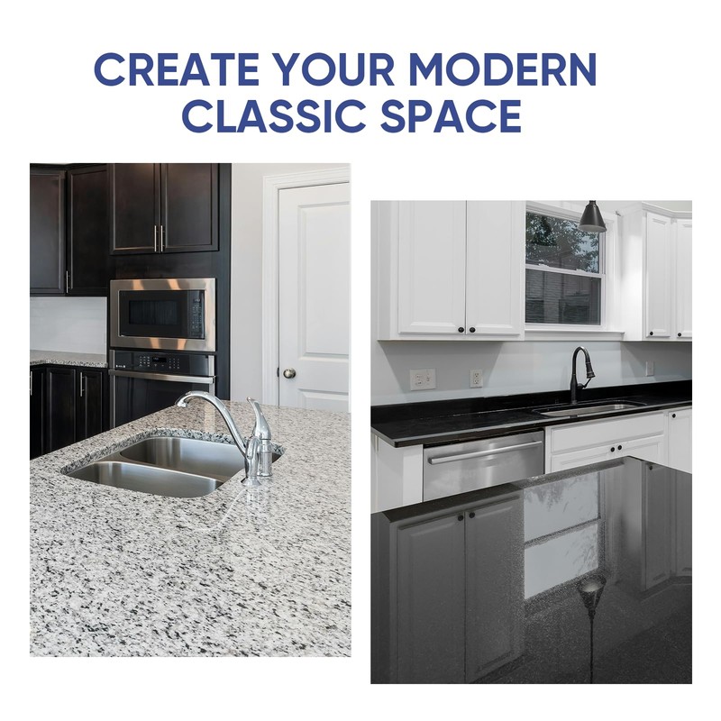 GLAINTE Granite Countertop Paint Kit - Black Gold Counter Top