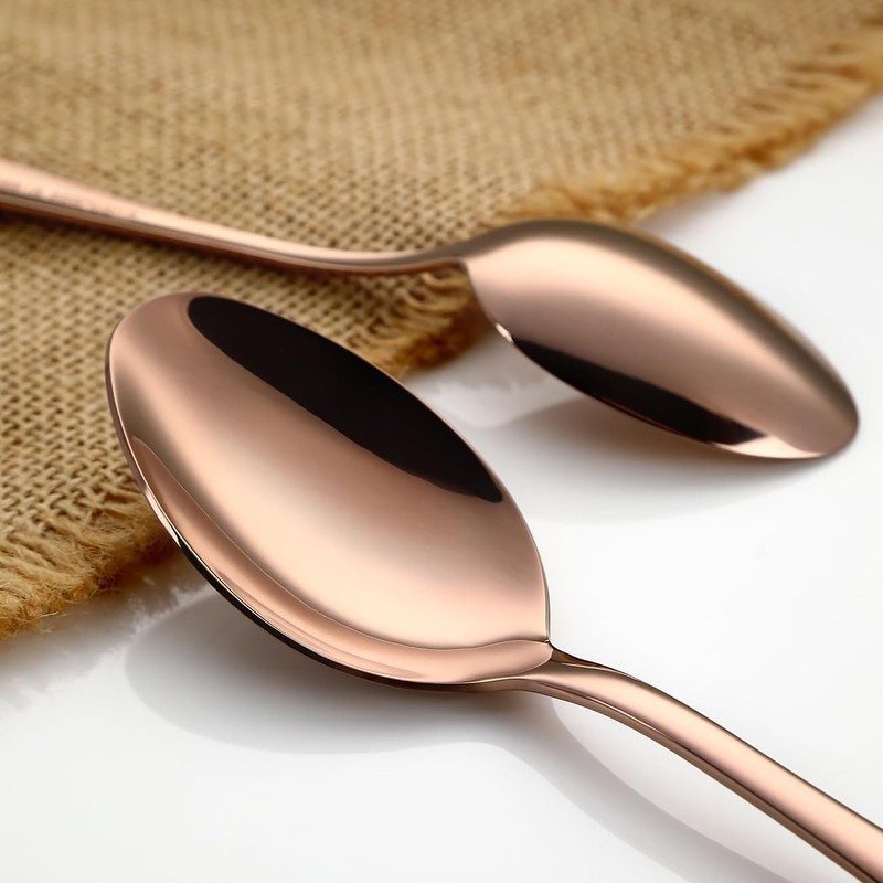 7" Pure Copper Spoon, 99.99% Copper Spoon for Kitchen, Solid