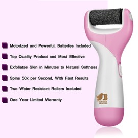 Foot File Callus Remover by Beautify Beauties, Best Foot File for Dry Feet, Exfoliates, Removes Hard Skin, Leaves Feet Smooth and Soft (Pink Electric)