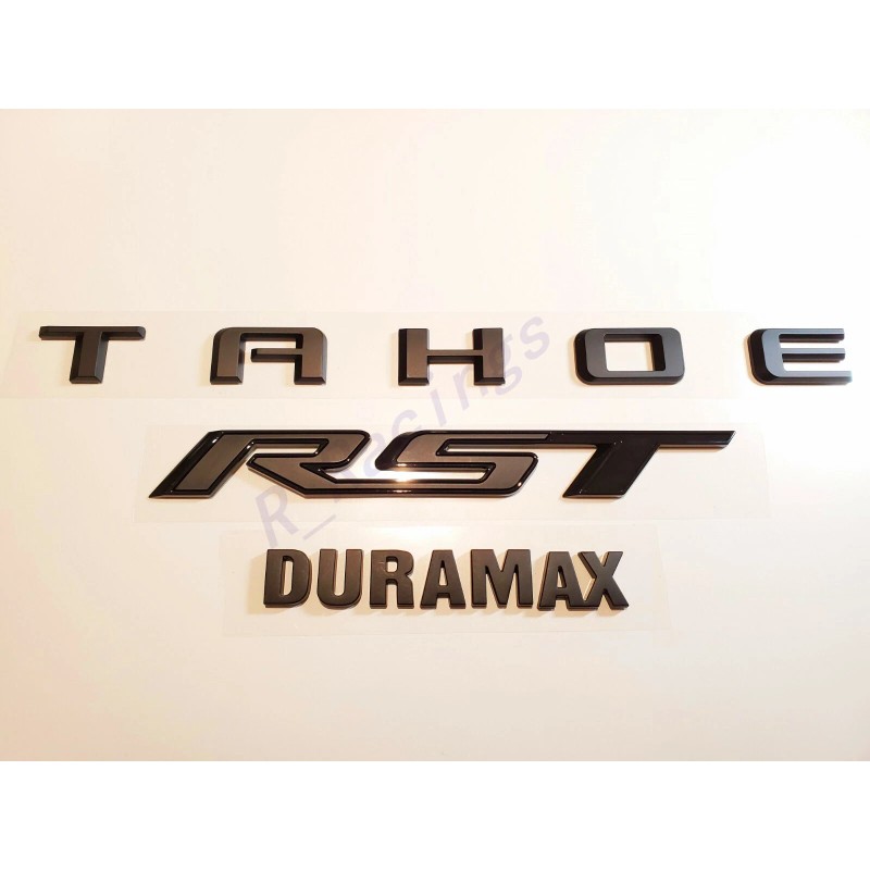 GM Auto 3PCS KIT Matte Black Rear Tahoe Duramax RST
