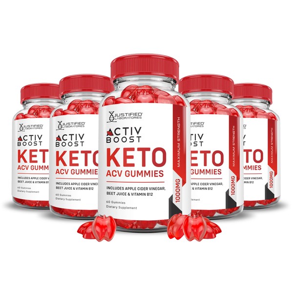 (5 Pack) Activboost Keto ACV Gummies Advanced Formula 1000MG Active