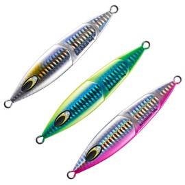 Bassdash Slow Jig Metal Jig 150g 200g 250g Luminous Jig Sea Bass Fishing Lure Vertical Jig Long Jigging (Silver, 60g / 95mm)