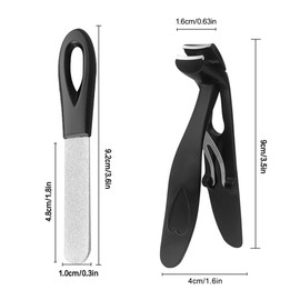 Angled Head Nail Clippers for Seniors - Ergonomic Toenail Clipper for Thick Nails, Premium Steel Nail Cutter Trimmer with Catcher for Men and Women