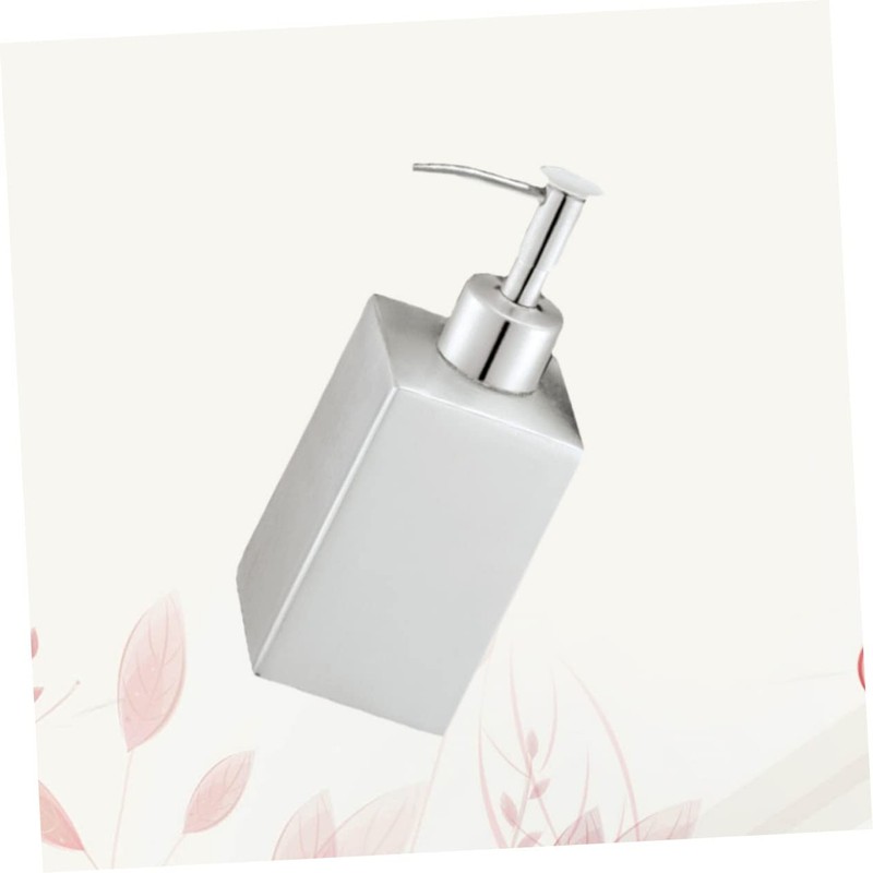 KONTONTY Stainless Steel Square Soap Dispenser Elegant Lotion Pump for