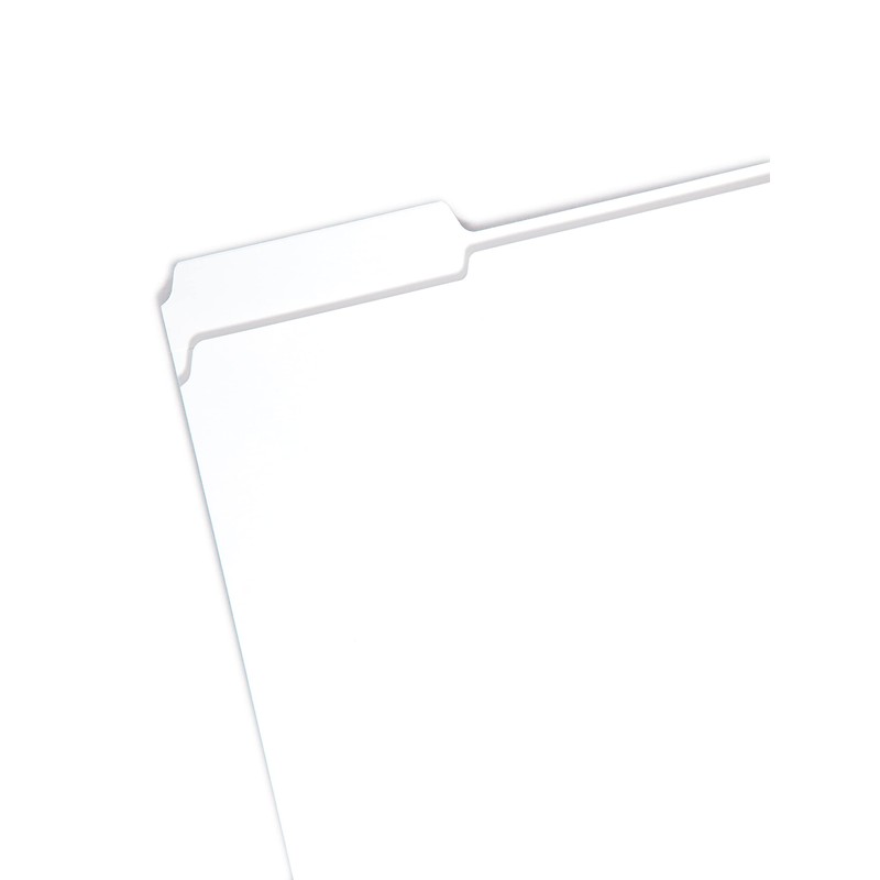 Smead File Folder, Reinforced 1/3-Cut Tab, Letter Size, White, 100