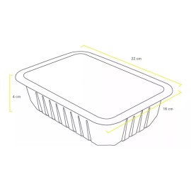 Dilitools 22x16x4 Cm - Bandeja Charola P/maquina De Bandejas -100pzs