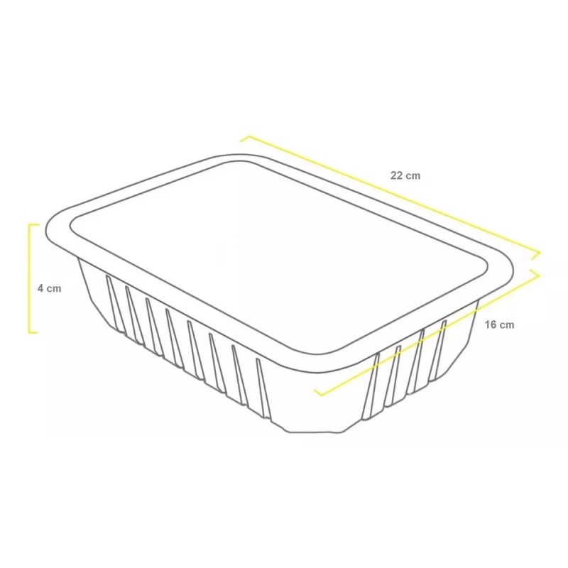 Dilitools 22x16x4 Cm - Bandeja Charola P/maquina De Bandejas -100pzs