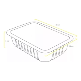 Dilitools 22x16x4 Cm - Bandeja Charola P/maquina De Bandejas -100pzs
