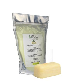 Organic Raw Cocoa Butter 100% Pure,Natural & Unrefined| Skin Moisturizer For Face, Body & Hair| 8 OZ/230 GM Ivory/White Grade A | DIY Creams, Balms, Lotions, Soaps| Softens Dry & Tough Skin