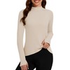 Bonneuitbebe Women's Thermal Shirts Fleece Lined Undershirt Turtleneck Ribbed Basic
