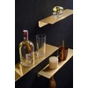 Metal Wall Shelf, Metal Floating Shelf Gold 15.7 Inches Wall