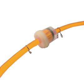 VRWEARE Gas Fuel Filter With Hose Tube Line Fit For ATV Pit Dirt Bike Moped Taotao Go Kart Scooter Motorcycle Parts (Orange)