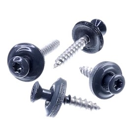 SECCARO Plumbing Screws 4.5 x 25 mm, RAL 7016 Anthracite Grey, A2 Stainless Steel, EPDM Sealing Washer 15 mm, TX/Hexalobular Socket, Pack of 100