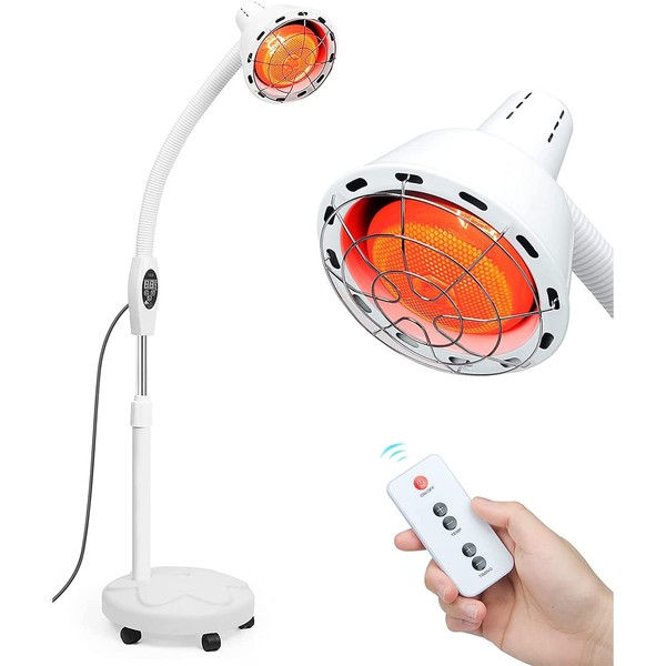 Infrared Light Stand, 275W Red Light Near Infrared Heat Lamp with Flexible Arm and Remove Control