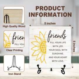 Friendship Gifts For Friend Sister BFF, Friend Birthday Gifts For Best Friend Work Bestie, Long Distance Friend Gifts, Farmhouse Home Office Desk Decor, Tabletop Shelf Accessories - b05