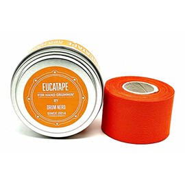 Demian Arriaga Signature Series Eucatape Eucalyptus Infused Hand Drumming Tape - Heals and Protects Hands from Blisters Cuts Dry Skin for Drum Sets Sticks Percussion, Orange
