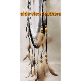 Kinnex Collections Dream Catcher from 24" Dream Catchers – Native American Dream Catcher – Made with Wooden Beads and Real Feathers – Decor / Gift DC24339 (3 Deer)