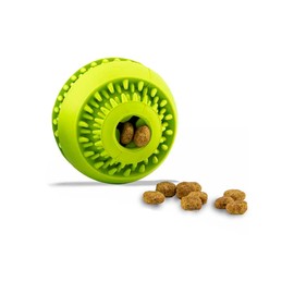 MR. WUFF Juguete para Perros, Pelota Dispensadora de Premios con Textura de Picos, Rellenable de Comida. (Grande, Verde)