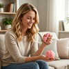 Peach Toy, 1 Piece Fruit‑Style Decor Set in Pink, for