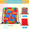 ausurme 12 Building Blocks Drawstring Bags12PCS Building Blocks Drawstring Gift
