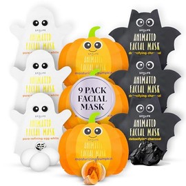 Spa Life Mascarilla de Halloween animada con diseño de calabaza, fantasma, murciélago                                                                 