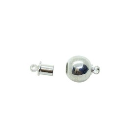 Silver Overlay Single Hole Magnetic Clasps CSF-515-10MM