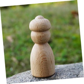 TEHAUX 4pcs Wooden Peg Dolls Unfinished Wooden Dolls for Creative Painting Safe and Craft Toys for Boys and Girls for Home Decor and Imaginative Play