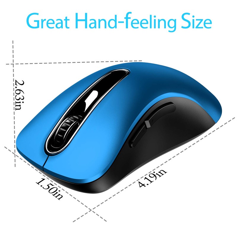 memzuoix - mouse inalámbrico portátil 2.4G, 1200 DPI inalámbrico óptico