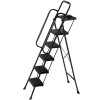 SEGAWE 5 Step Ladder with Handgrip 330Lbs Steel Step Stool
