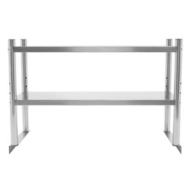 Commerical Stainless Steel Storage Shelves 2 Tier 12"×30.6" Adjustable Shelf Unit for Kitchen Heavy Duty Shelving Rack for Home Garage Storage, 88lbs Per Shelf