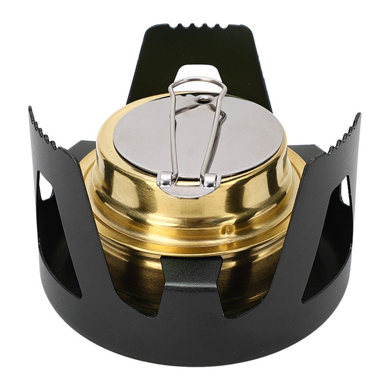 Mini Alcohol Stove Brass Aluminum Alloy Safe Windproof Portable Widely