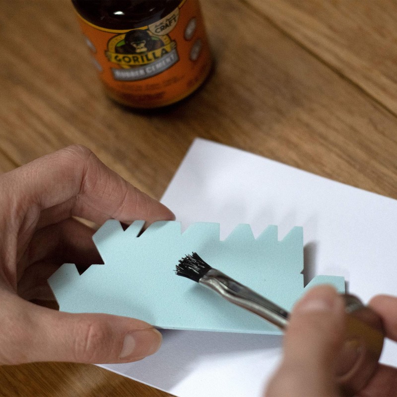 Gorilla Rubber Cement with Brush Applicator, Clear Glue, 4 Fluid