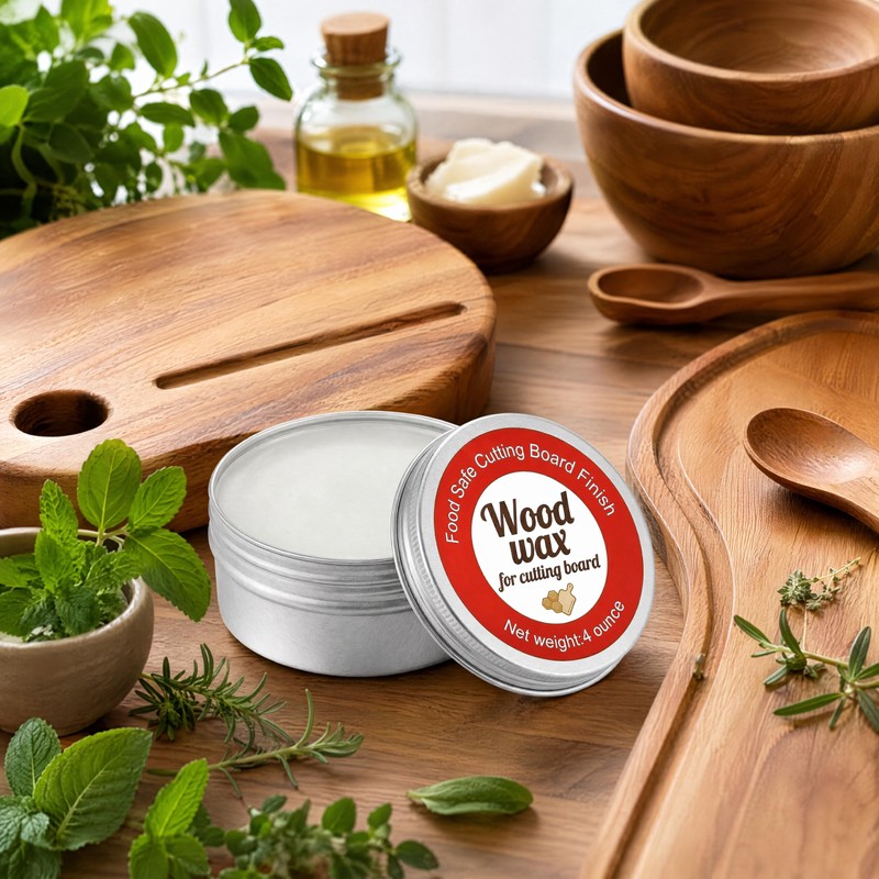 Cutting Board Wax Wood Butter Mineral Oil Beeswax 4 OZ