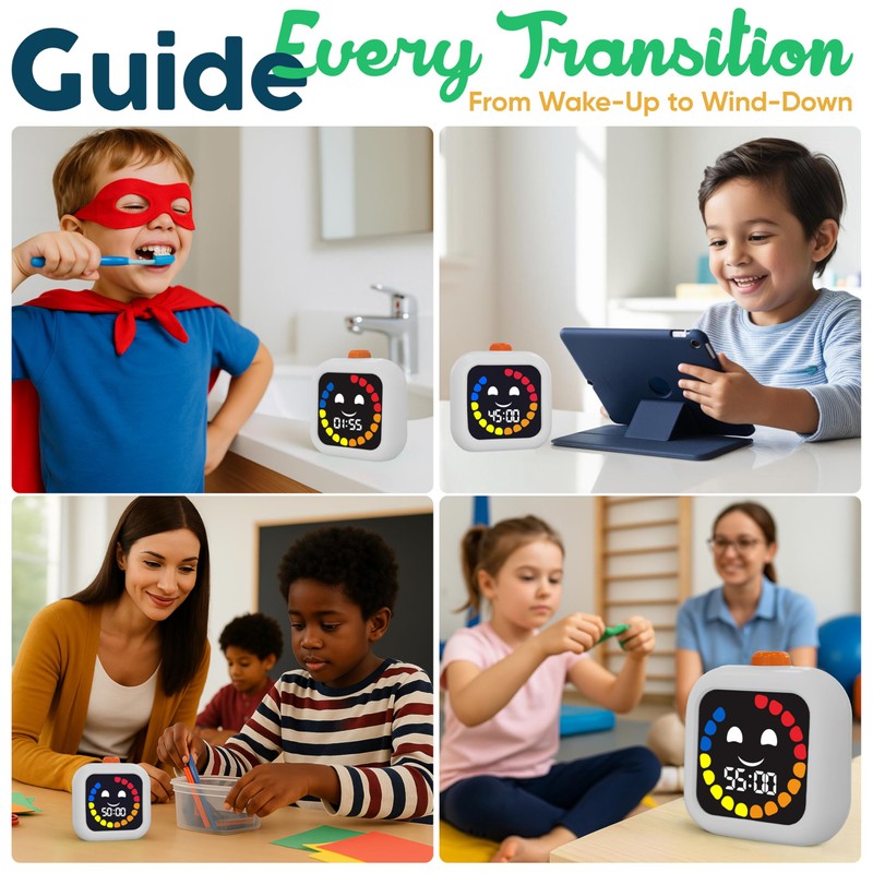 Digital Visual Timer for Kids - Rechargeable 99 Min Timer