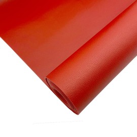 Piel sintética vegana de doble sierra, 12 x 54 pulgadas, de grosor, textura de nappa, tela de piel sintético, color sólido, para manualidades, lazos de piel, aretes, alfombrilla de computadora, color