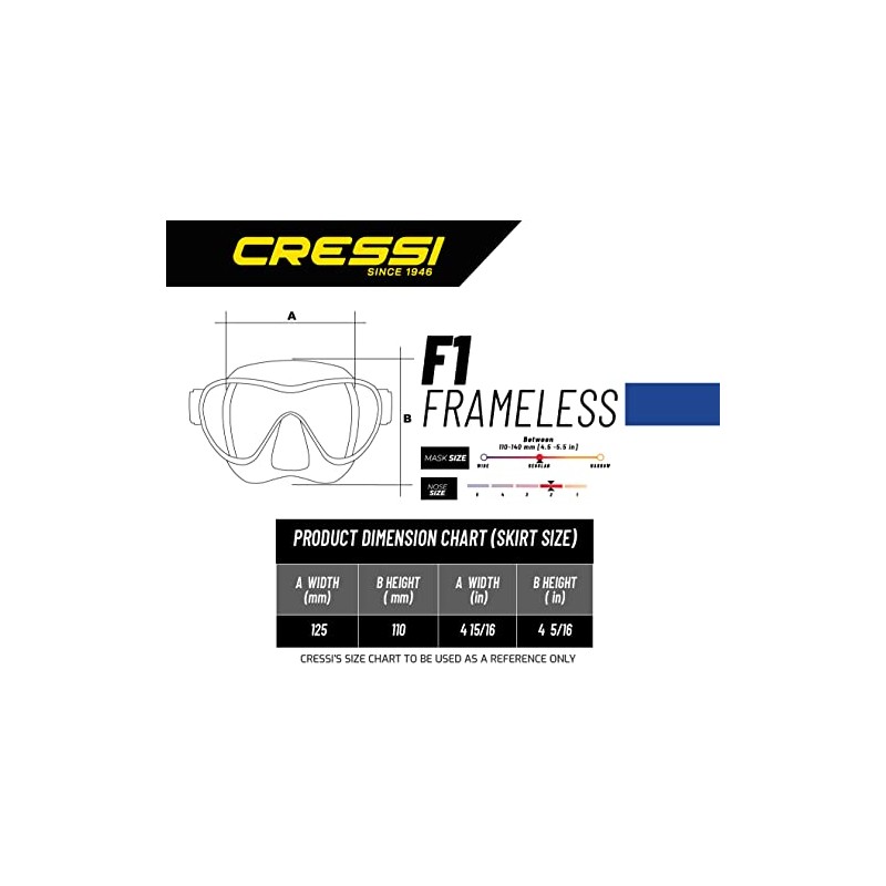 Cressi Scuba Diving Frameless Mask - Lilac