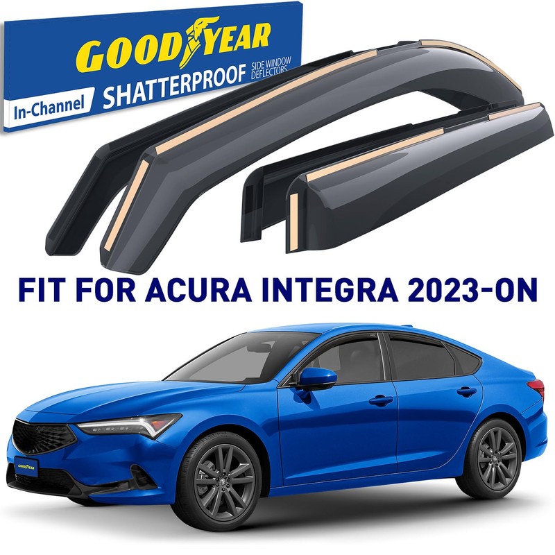 Goodyear Shatterproof in-Channel Window Deflectors for Acura Integra 2023-2025 Hatchback,