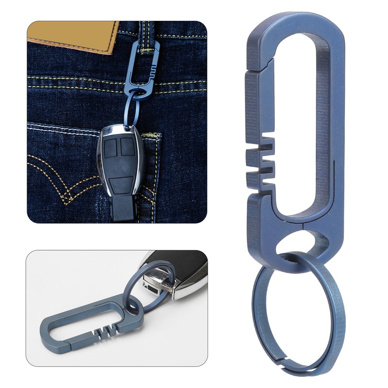 Titanium Alloy Keychain Lightweight Backpack Hanging Hook Buckle Carabiner Key