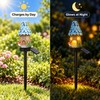 Solar Cartoon House LED Garden Stake Light, Warm Yellow Outdoor