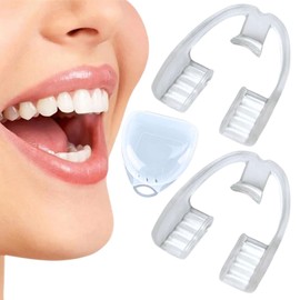 VERALY.MX 2 Guarda Bucal Ligera Para Adulto Anti Bruxismo Con Estuche Protector Bucal Para Dormir Alivia Dolores Antideslizante Anti Ronquidos 2 Piezas