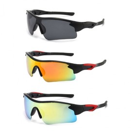 Polarized Sports Sunglasses for Outdoor Hiking, Fishing, Golf, Cycling, Running, Marathon Goggle Green-Black 2ea