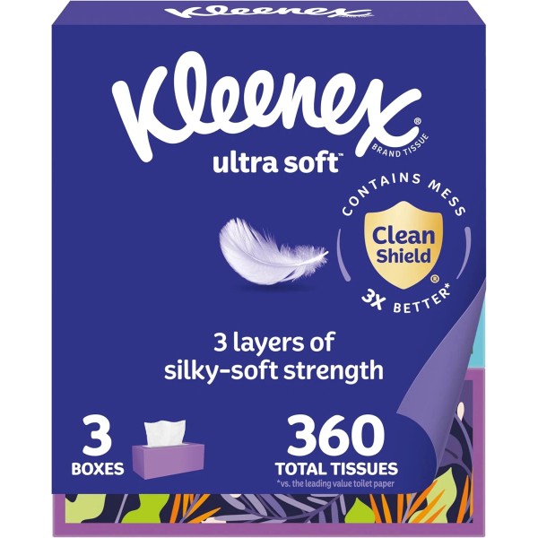 Does not apply Ultra Soft Facial Tissues, 3 Flat Boxes,