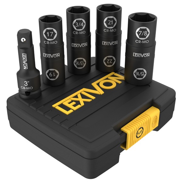 LEXIVON Lug Nut Impact Socket Set, 1/2-Inch Drive | Innovative