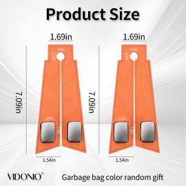 vidonio Upgrade Car Seat Back Double Hooks,Suede Car Seat Headrest Double Hooks & Mobile Phone Holder,Purse Hook for Car Organizers Accessories,Universal Hidden Multifunctional Car Hooks(Orange 2pcs)