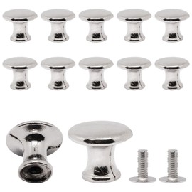 SWZHAI 12 Pcs Mini Cabinet Knobs, Brushed Nickel Dresser Knobs, Small Drawer Knob for Jewelry Box Gift Case