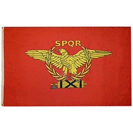 JumpingLight Roman Empire SPQR Senate and People Rome Flag Poly Nylon 3x5 3x5 Flag