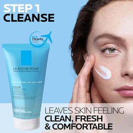 La Roche-Posay Toleraine Skin Care Set, Double Repair Face Moisturizer 100ml & Purifying Foaming Facial Cleanser 50ml, Oil Free Moisturizer & Face Was