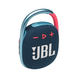 JBL Clip 4, Rich JBL Original Pro Sound, Bold Style and Ultra-Portable Design, Upgraded Integrated Carabiner, IP67 Waterproof and dustproof, Wireless Bluetooth Streaming, Blue / Pink