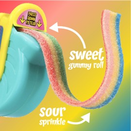 Push Pop Gummy Roll Christmas Candy Gummies, 8Ct Individually Wrapped Gummies in Assorted Fruity Flavors, Full Size Chewy Candy, Birthday Party Favors, Stocking Stuffers, Gifts For Kids