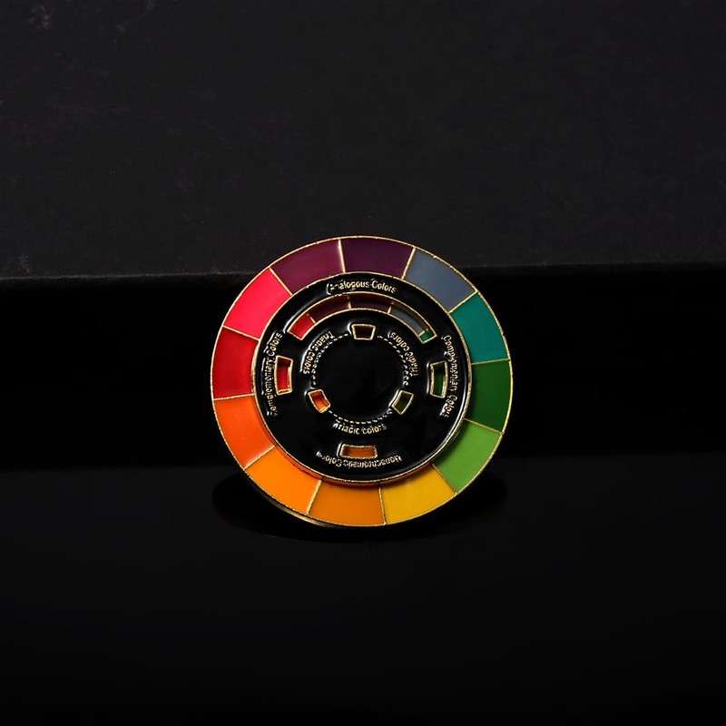 Color Wheel Interactive Spinner Enamel Pins - Color Selection Wheel